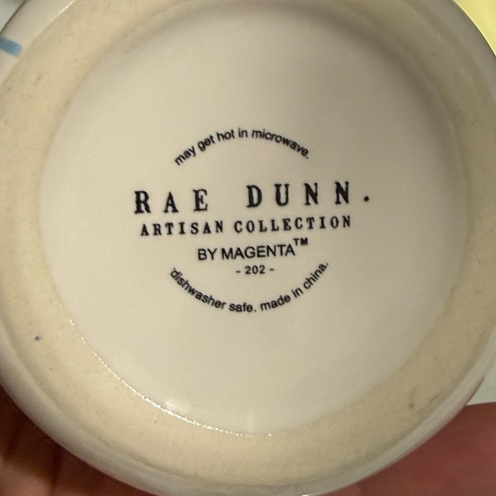 Rae Dunn White Ceramic Creamer with Blue Floral Design- CREAM- NWT - Picture 4 of 6